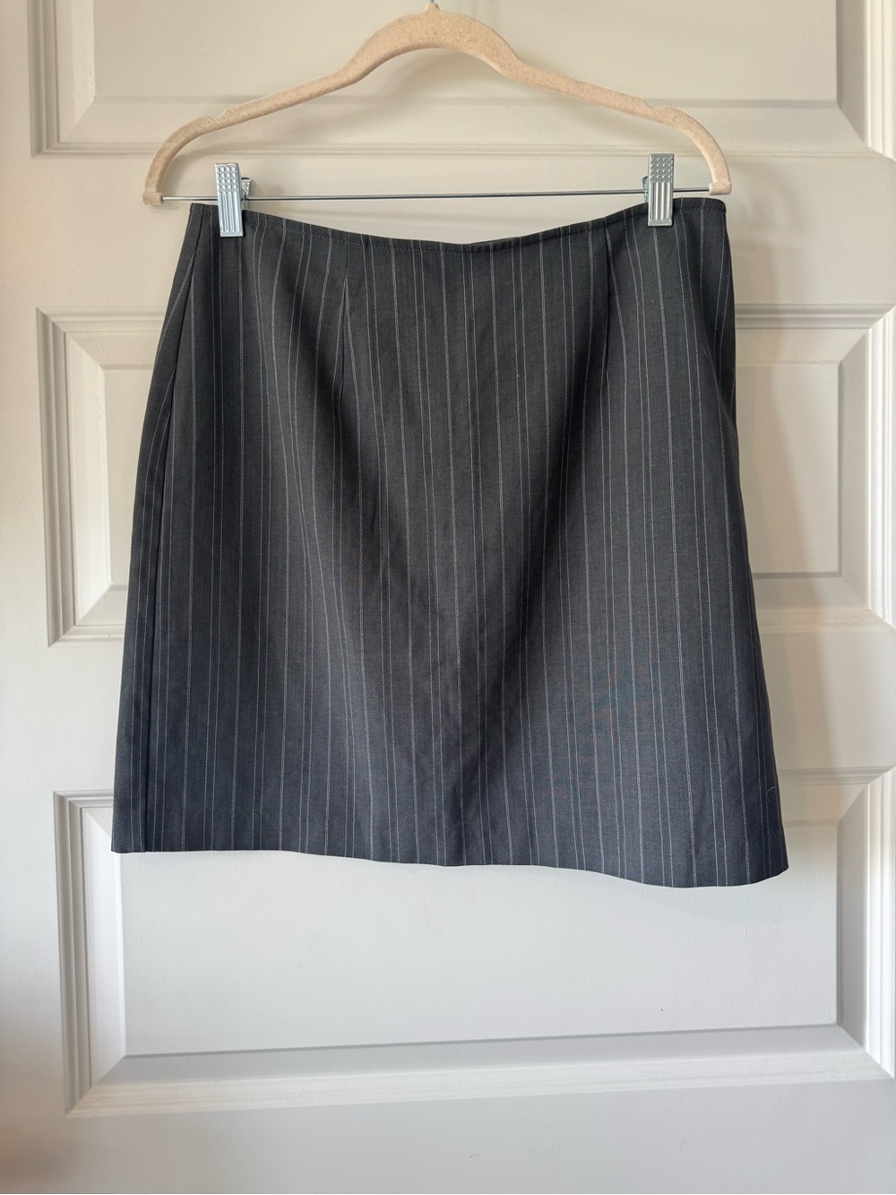 Vintage 90’s Breaking Loose Gray Pinstripe Mini Skirt